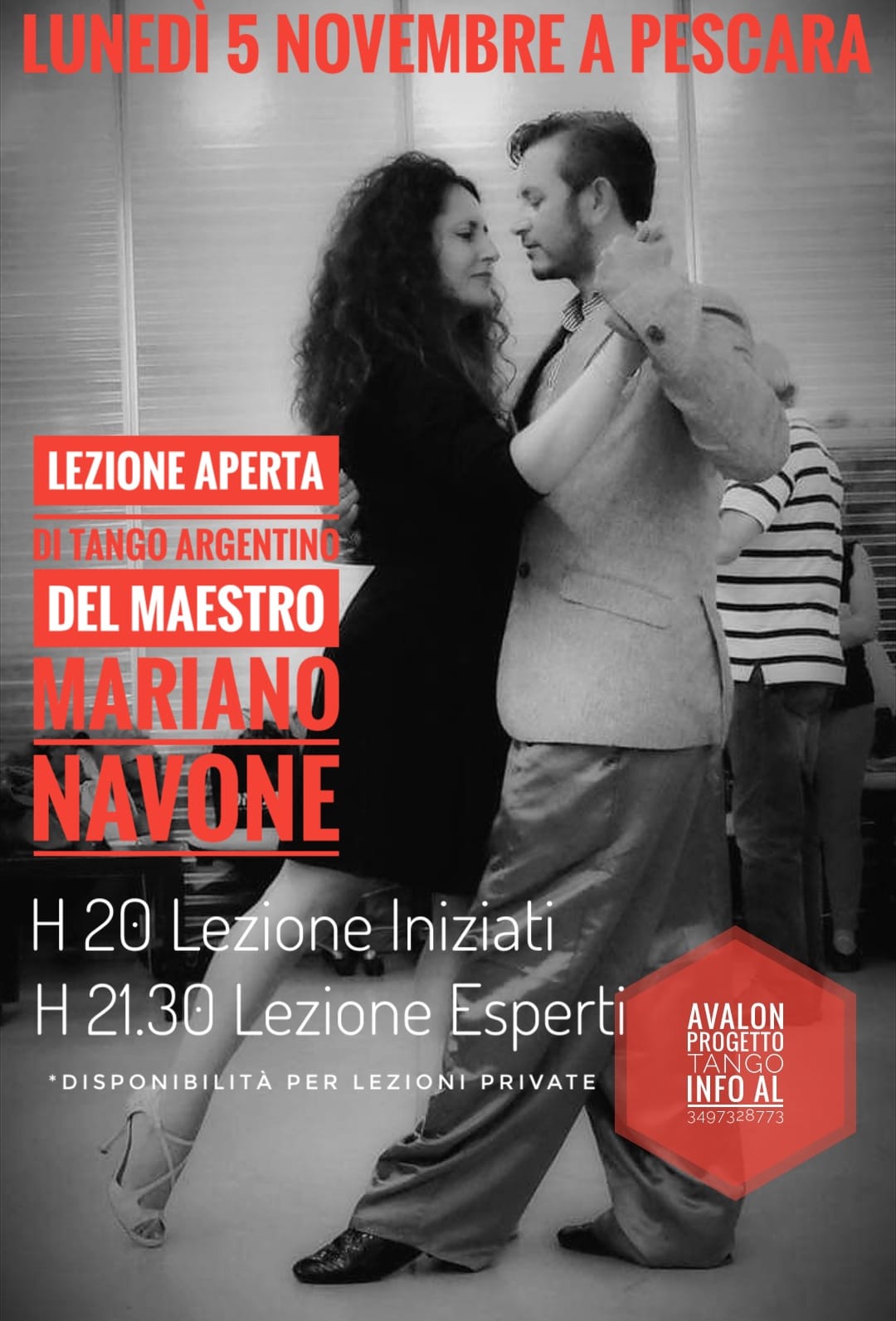 la lezione di tango argentino del Maestro Mariano Navone - Avalon Progetto Tango